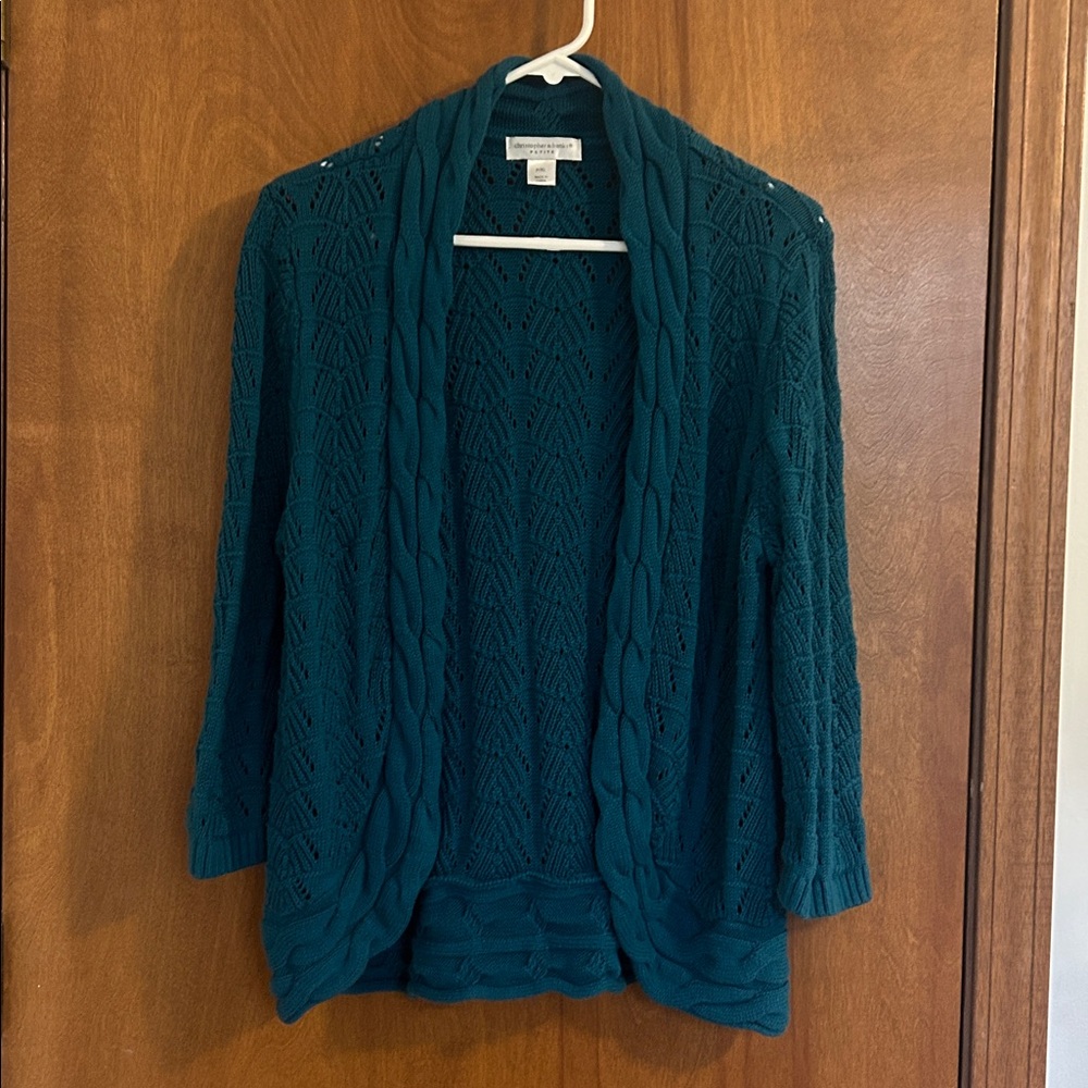 Christopher & Banks Teal Knit Sweater Size Petite XL XLP